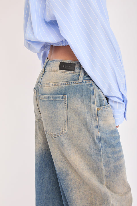 Hope - Baggy Non Stretch Full Length Barrel Leg Jean