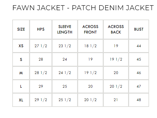 Fawn Jacket - Patch Denim Jacket - PTCL