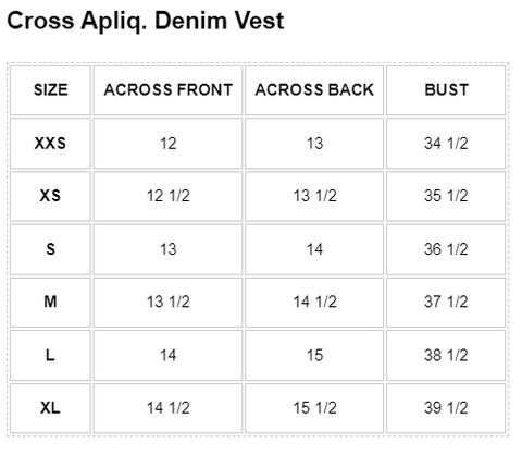 Isadora - Cross Apliq. Denim Vest - PTCL