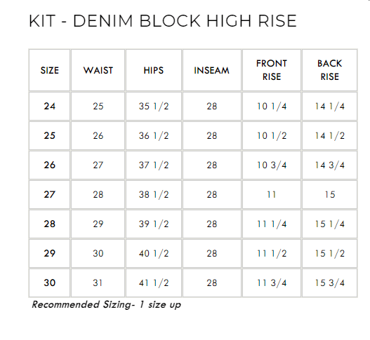 Kit - Denim Block High Rise - PTCL