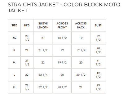 Straights Jacket - Color Block Moto Jacket - PTCL