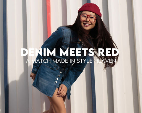 Denim Meets Red: A Match Made in Style Heaven