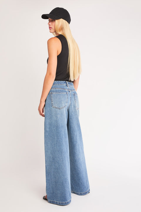 Sienna - High Rise Super Seam Non Stretch Wide Leg Jean