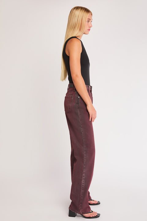 Daisy - Mid Rise Overdye Non Stretch Straight Leg Jean