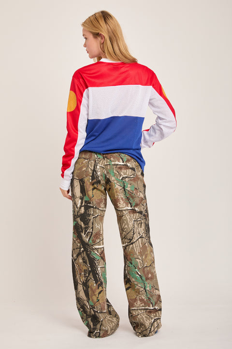 Arbor - Forest Camo Non Stretch Baggie Wide Leg Pant