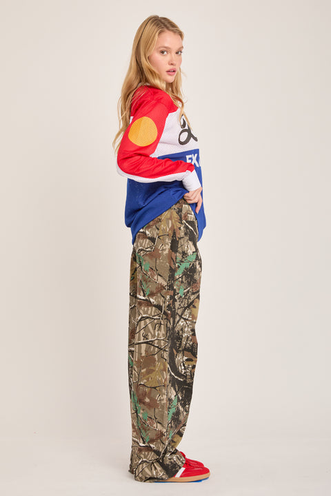 Arbor - Forest Camo Non Stretch Baggie Wide Leg Pant
