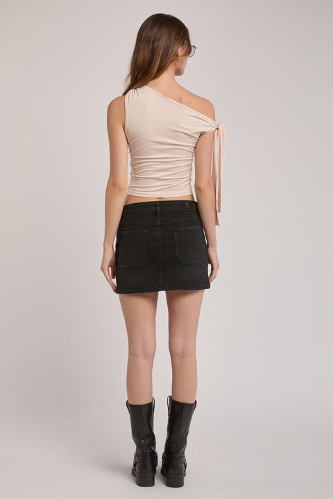 Bree - Easy Stretch Denim Mini Skirt