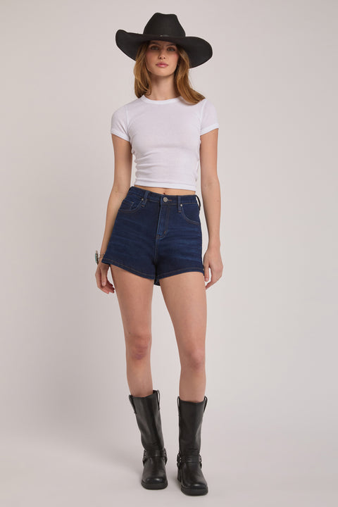 Rose - High Rise Stretch Denim Festival Short