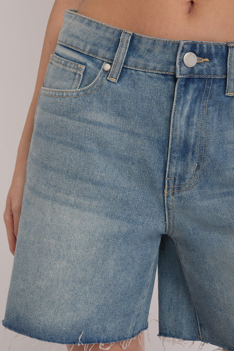Rhea - High Rise Baggie Non-Stretch Bermuda