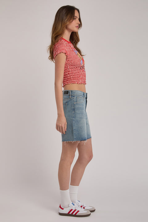 Rhea - High Rise Baggie Non-Stretch Bermuda
