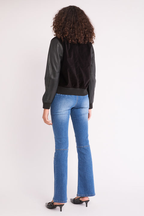 Farrah - Mid Rise Moto Bootcut Jean