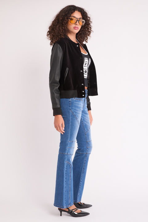 Farrah - Mid Rise Moto Bootcut Jean