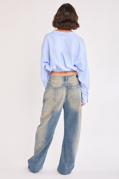 Hope - Baggy Non Stretch Full Length Barrel Leg Jean