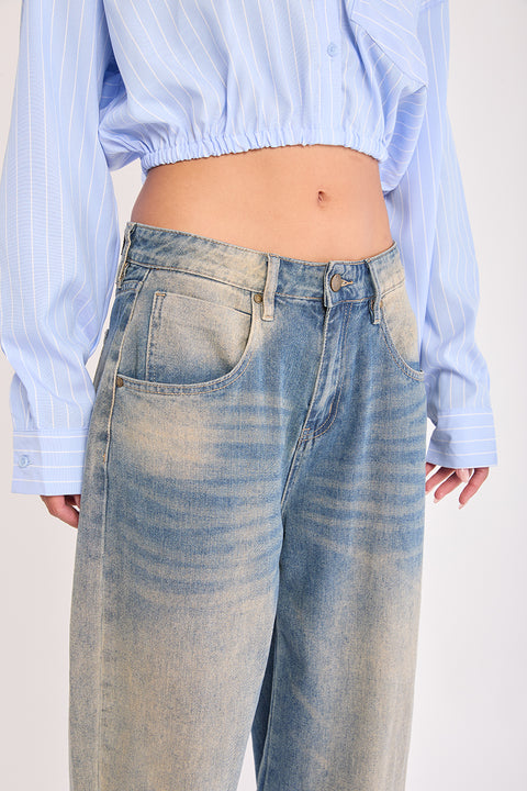 Hope - Baggy Non Stretch Full Length Barrel Leg Jean