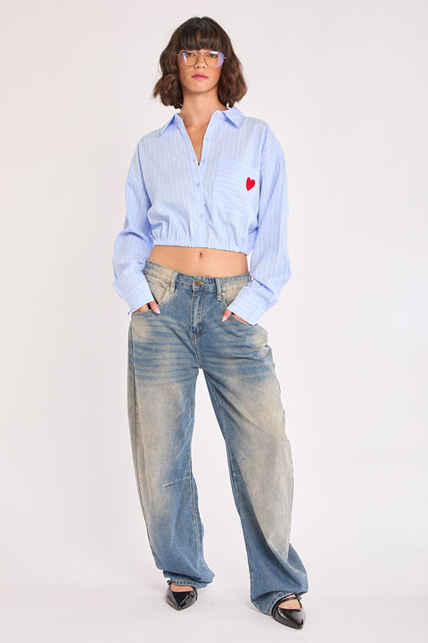 Hope - Baggy Non Stretch Full Length Barrel Leg Jean