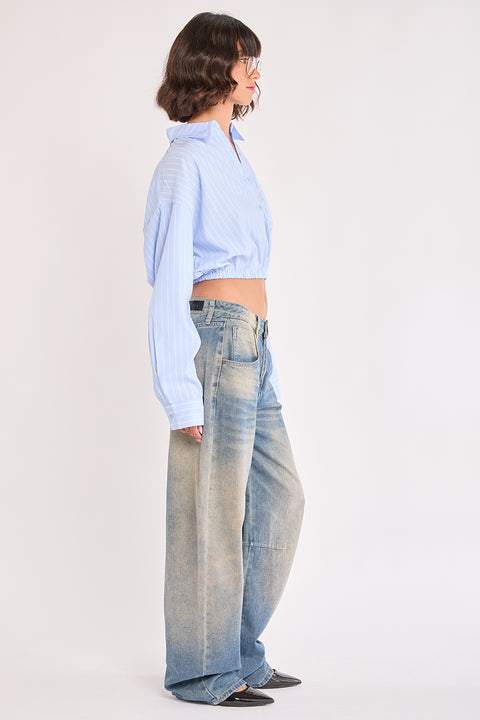 Hope - Baggy Non Stretch Full Length Barrel Leg Jean