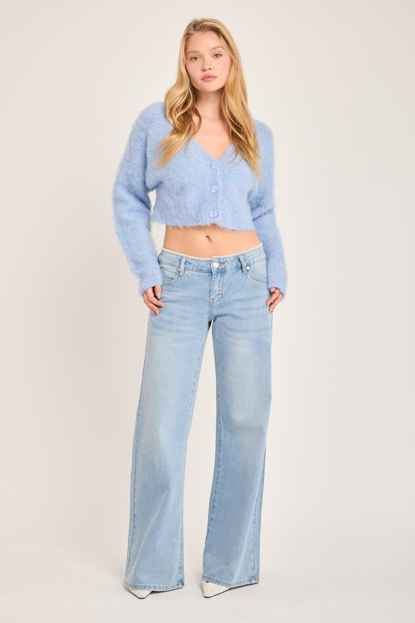 【英国発Sister Jane】Polo Pearl wide-leg twill trousers Sister Jane Polo Pearl Wide-leg Twill Trousers White Sister Jane