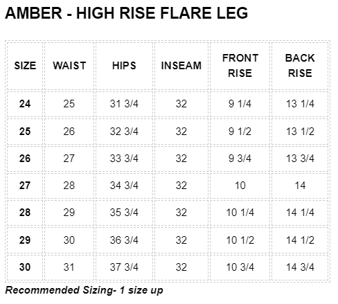 Amber - High Rise Flare Leg - PTCL