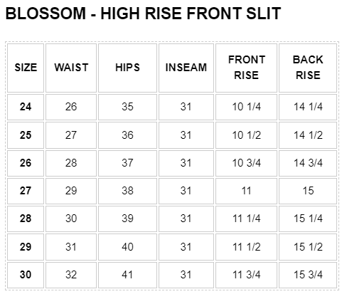 Blossom - High Rise Front Slit - PTCL