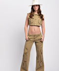 Caitlyn - Cropped Cargo Vest - PTCL