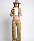 Caitlyn - Cropped Cargo Vest - PTCL