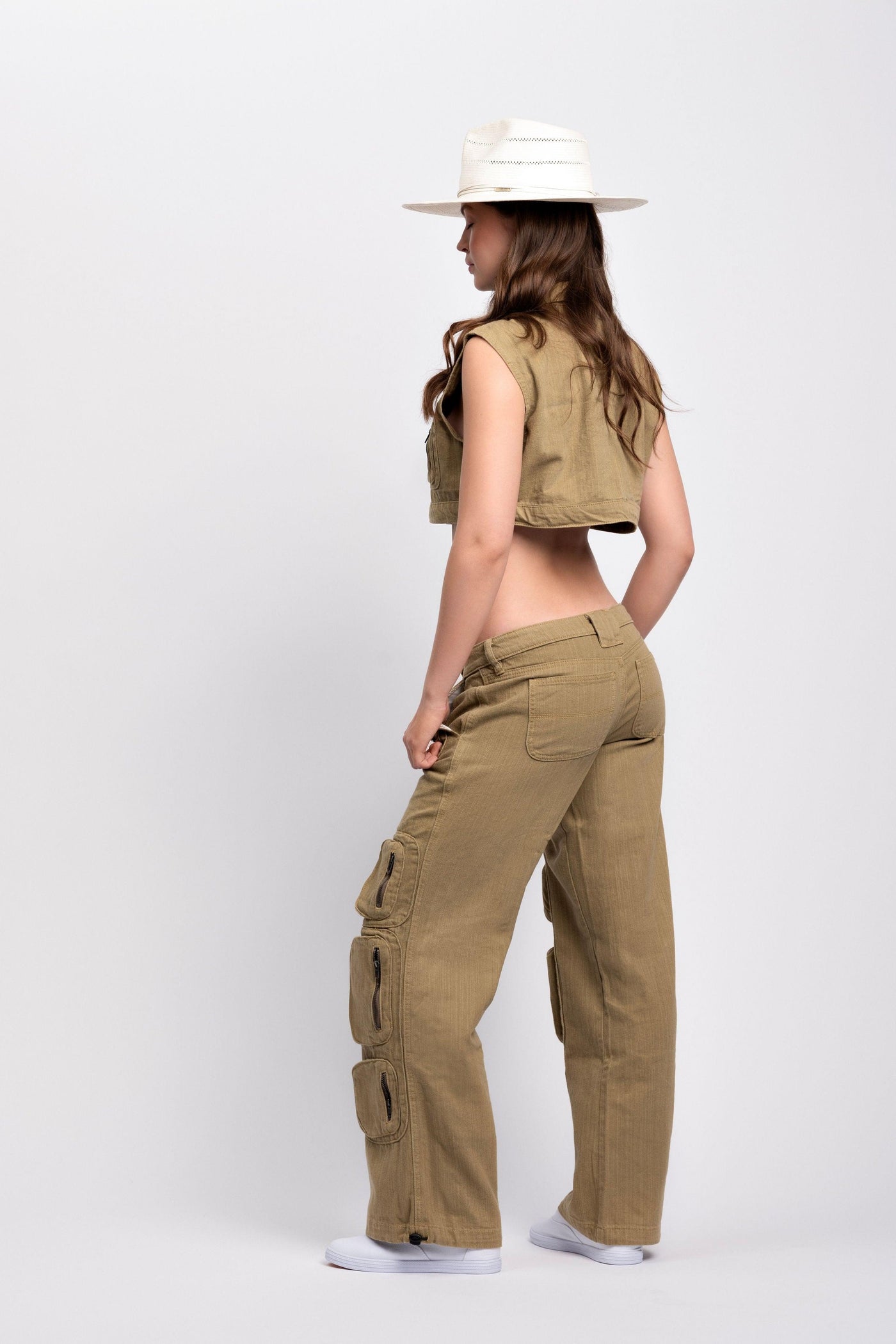 Caitlyn - Cropped Cargo Vest - PTCL