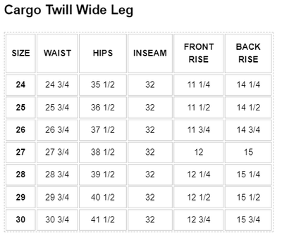 Caroline - Cargo Twill Wide Leg - PTCL