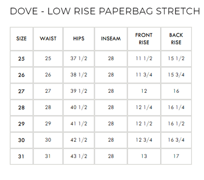 Dove - Low Rise Paperbag Stretch - PTCL