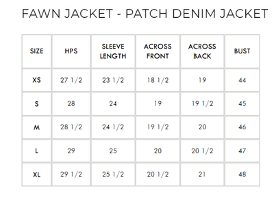 Fawn Jacket - Patch Denim Jacket - PTCL