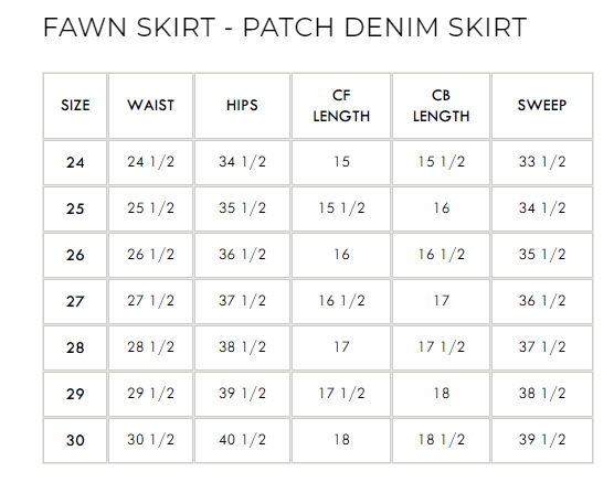 Fawn Skirt - Patch Denim Skirt - PTCL