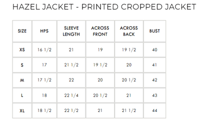 Hazel Jacket - Printed Cropped Jacket - PTCL