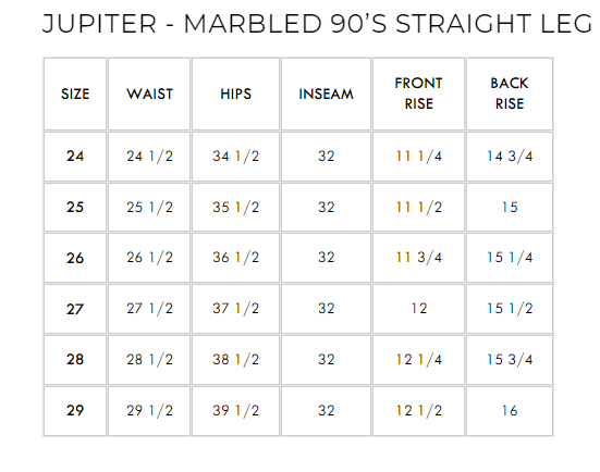 Jupiter - Marbled 90'S Straight Leg - PTCL