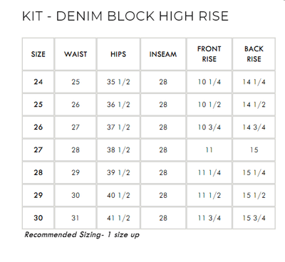 Kit - Denim Block High Rise - PTCL