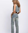 Mia - Cross Apliq. Denim Pant - PTCL