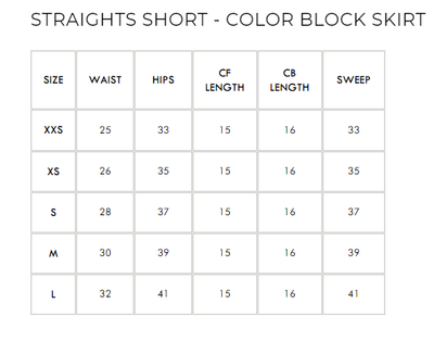 Straights Short - Color Block Skirt - PTCL