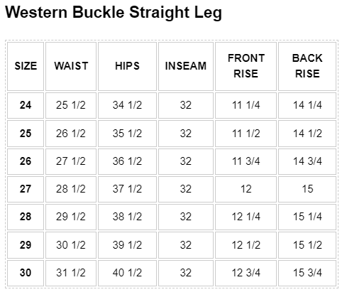 Vida - Western Buckle Straight Leg - PTCL