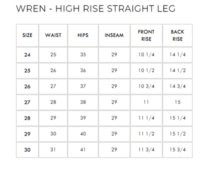 Wren - High Rise Straight Leg - PTCL